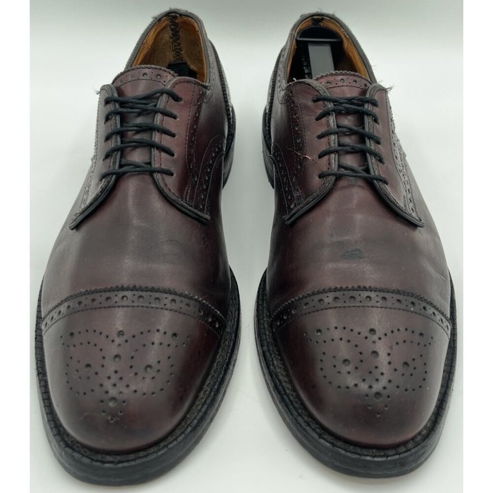 Allen Edmonds Lexington Men’s Size 9D Burgundy Leather Cap Toe Wingtop Oxford